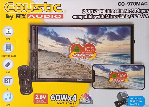 Estereo Doble Din Coustic.  Co-970mac . Android Auto.