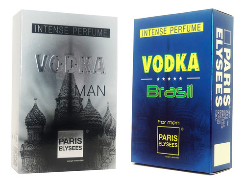 Kit 1 Perfume Masculino Vodka Brasil Azul E 1  Perfume Vodka Man 100ml