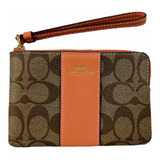 Monedero Muñequera Coach Original 58035 Khaki/coral