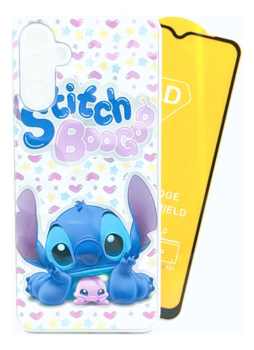 Case Stitch + Mica Cristal Para Samsung A13 5g / A04s