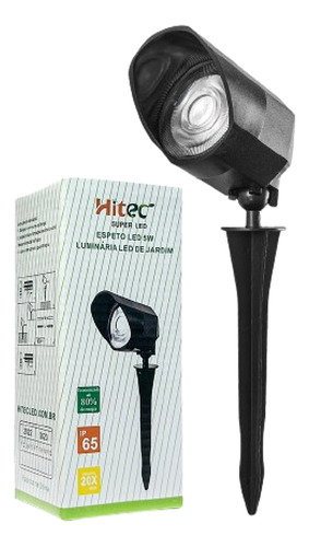 Luminária Espeto Led De Jardim 5w Azul Hitec