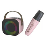 Mini Altavoz Karaoke Bd108 Bluetooth Luces Led V5.3 Portátil