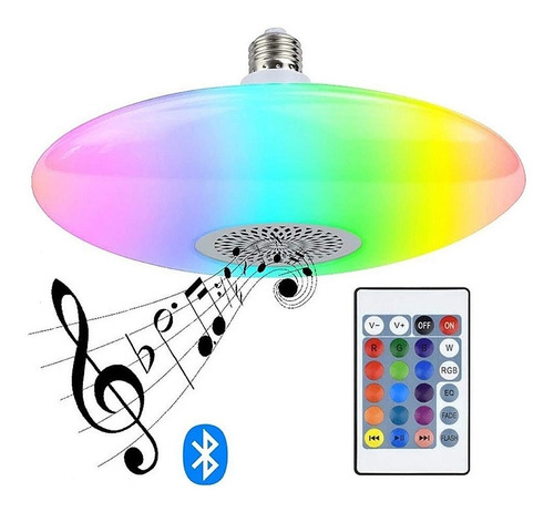Lámpara Musical Ufo Light Led Rgb 48 W Bluetooth 875 Bivolt