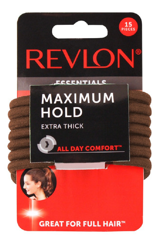 Colets Revlon Essentials Brown Extra Thick Elastic 15un