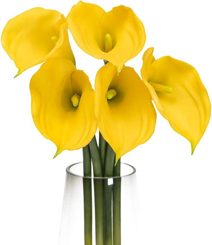 Calas Artificiales Realistas X L 65cm Pack X 5u Amarillo