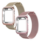 2 Correas Con Case Protector De Pantalla Para Apple Watch