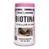 Biotina 10,000 Mcg Con Colágeno En Polvo Mega Natural 500 Gr