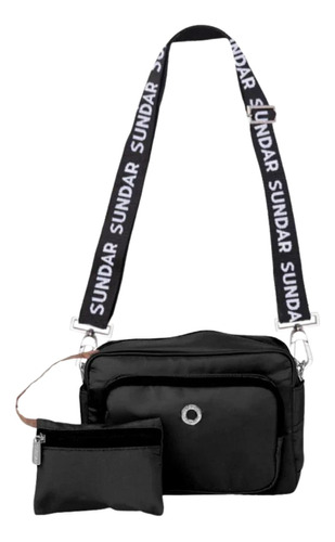 Bolsa Crossbody Para Mujer Sundar Original Laura Negra