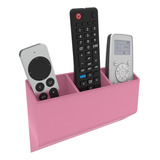 Suporte De Parede Triplo Controle Remoto Tv Ar Condicionado Cor Rosa-barbie