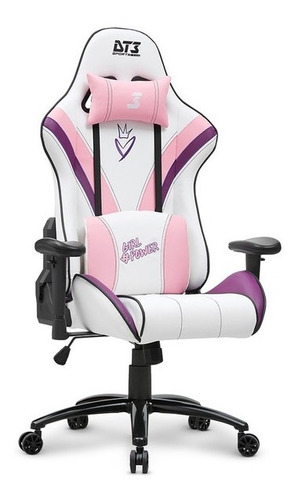 Cadeira Gamer Dt3 Sports Girl Power Branca E Rosa - 13371-5