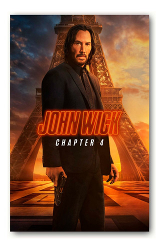 Cuadros Decorativos John Wick Pack 4 Piezas Peliculas Saga