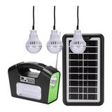 Kit Solar Camping Ampolletas Led Fm Rádio Bluetooth Mp3 Gd16