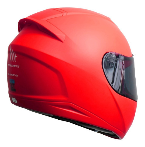 Casco Mt Helmets Alamo Rojo Certificado Dot Moto Mica Humo Tamaño Del Casco Xl(61-62 Cm)
