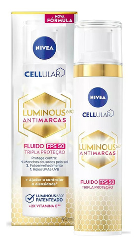 Creme Facial Anti-manchas Cellular Luminous Fps50 40ml Nivea Tipo De Pele Todo Tipo De Pele