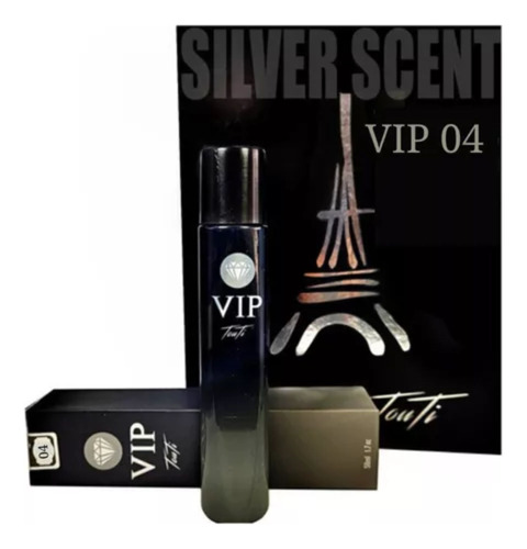 Perfume Silver Fragrancia Scent Vip Alta Fixacao Marcante Especial Touti Seducao Spray 01 Unidade