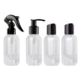 Kit De Viaje 4 Botellas Dispensadoras 125ml Plástico