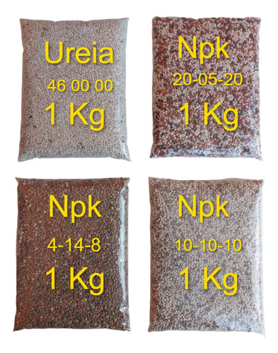 Kit Premium De Adubo Fertilizante Npk Granulado 1kg De Cada 