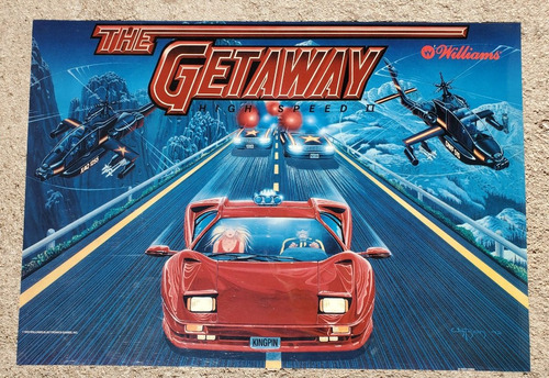 Backglass The Getaway High Speed Ii (lamina Sola)  Original