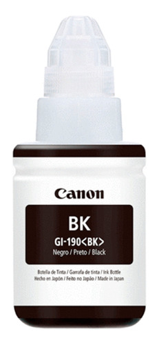 Botella De Tinta Canon Gi-190 Bk 135 Ml