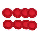 8 Piezas Rojo Antipolvo Silla Cubierta De Asiento Comedor