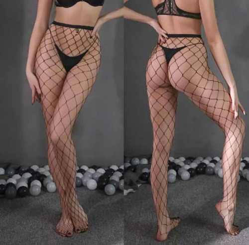 Medias Panty Sexy Piernas Moda Mujer Malla Lenceria Rombos