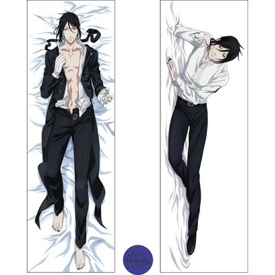 Cojin Dakimakura Kuroshitsuji 75x25 Cms 2 Lados+ Relleno D75 Sebastian 01