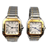 Reloj Pareja Santos Premium Automático 2 Modelos Diferentes 