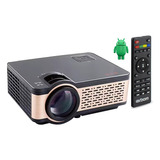 Projetor 4k Android Smart Tv Wifi Bluetooth Led Dlp Controle