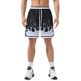 Pantalones Cortos De Baloncesto Con Estampado De Fuego