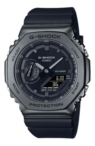 Reloj Casio G-shock Gm-2100bb-1a Local Barrio Belgrano Color De La Malla Negro Color Del Bisel Gris Oscuro Color Del Fondo Negro
