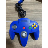Control Nintendo 64 N64 Original Azul Auténtico Para Consola