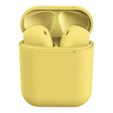 Auriculares Bluetooth Inpods 12 Modelo Simple, V5.3, Color Amarillo Claro, Color Verde