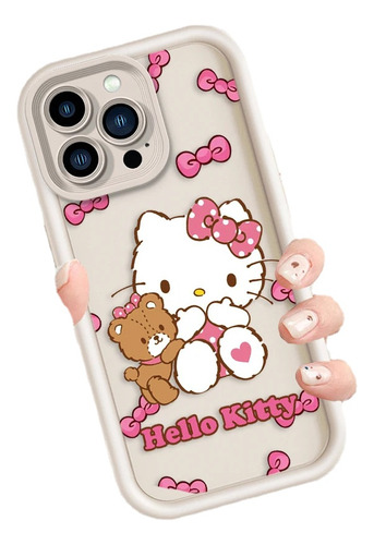 Bonita Funda Sanrio Hello Kitty Para iPhone 15, 14, 13, 12,
