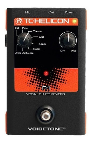 Tc Helicon Voice Tone R1 Procesador Para Voz Efecto Reverb Color Negro/naranja