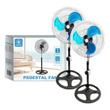 2 Piezas Ventilador Pedestal 3 Aspas 3 Velocidades Hogar