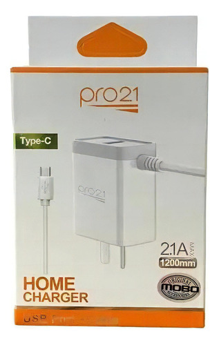 Cargador Celular Pro21 Con Usb Tipo C Usb-c + Usb Adicional