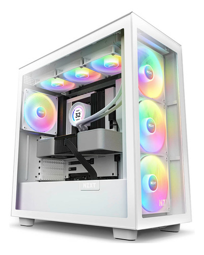 Gabinete Gamer Nzxt H7 Elite Rgb Core Edition Branco Mid