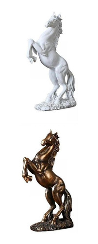 2x Estatua De Caballo Decoración Del Hogar Escultura Figura