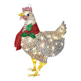 L Navidad Pollo Adorno Navidad Bufanda Pollo Colgante Inicio