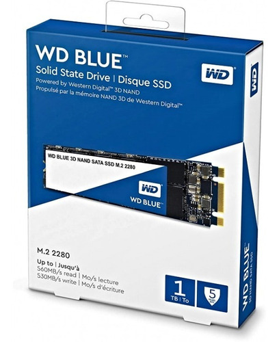 Disco Sólido Interno Western Digital  Wds100t2b0b 1tb Azul