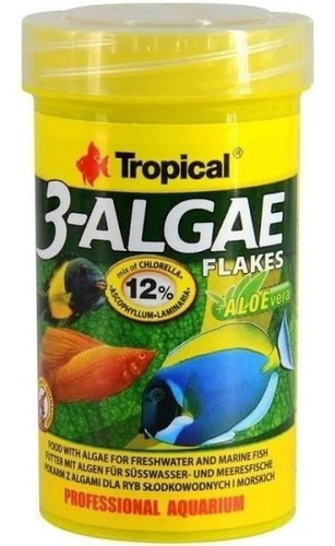 Tropical 3 Algae Flakes 50gr Escamas Hervíboros Polypterama 