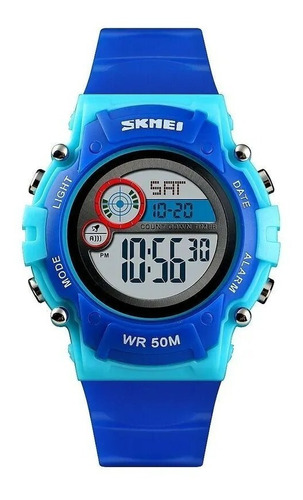 Reloj Skmei 1477 Niños Luz Crono Alarma Azul