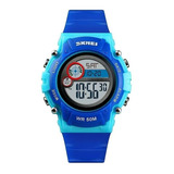 Reloj Skmei 1477 Niños Luz Crono Alarma Azul