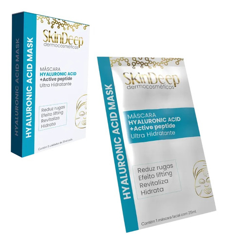 Skindeep® Máscara Hyaluronic+active Peptide Hidratante 05 Un