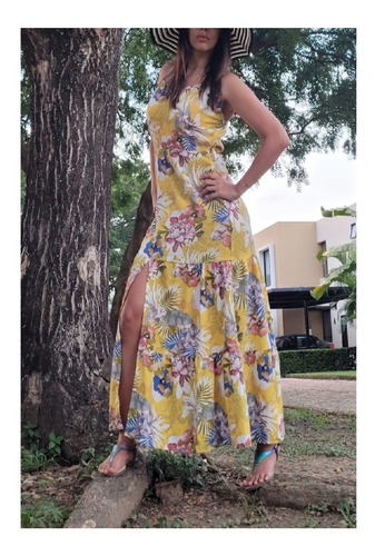 Vestido Largo Estampado Moda Dama Mujer Oferta Envió