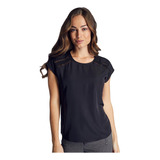 Blusa Cuello Redondo Holly Land Para Mujer Negro 2620