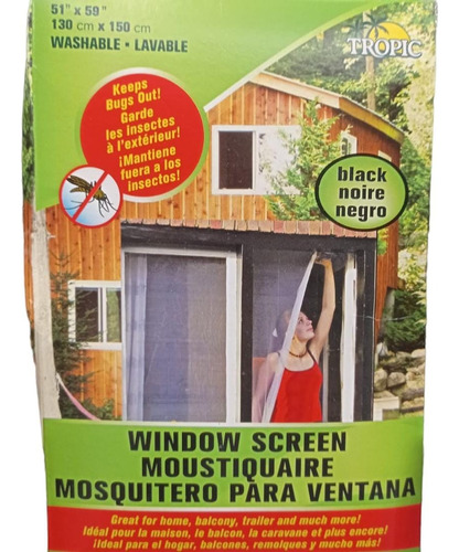 Malla Para Ventana Con Adhesivo 130 Cm X 150 Cm Mosquitero 