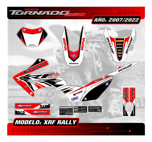 Graficas Tornado Xr 250 - Calcos Laminados - Envios Gratis