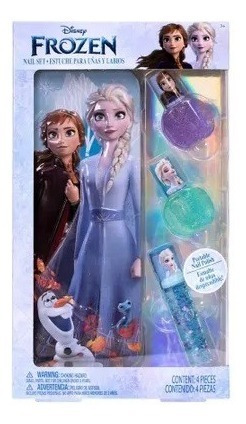 Set De Cosméticos Disney Frozen Uñas, Labios Y Reloj