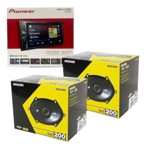 Estereo Pantalla Pioneer+2 Bocinas Kicker 5x7+adap Lobo